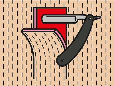 It's Just A Nick barber graphic design hairy icon design illustration illustrator peeling shaving straight razor vectors