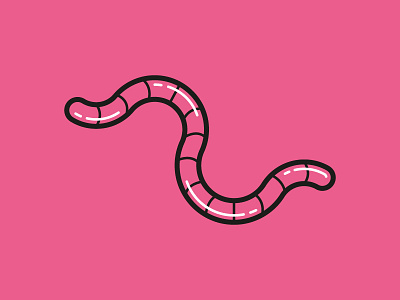 Wiggly Worm creepy crawly graphic design icon design illustration slimy worm