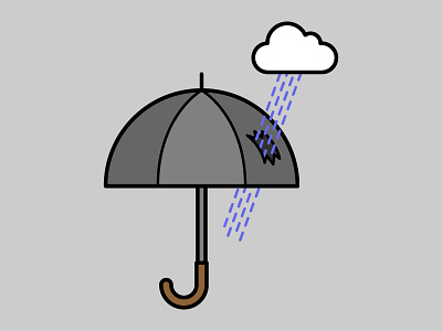 Localised Weather cloud graphic design hole icon design illustration rain umbrella