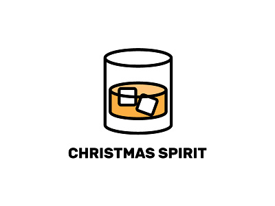 Christmas Spirit graphic design ice icon design illustration tumbler whiskey