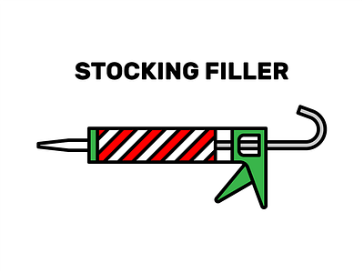 Stocking Filler christmas graphic design icon design illustration pollyfilla pun stocking filler