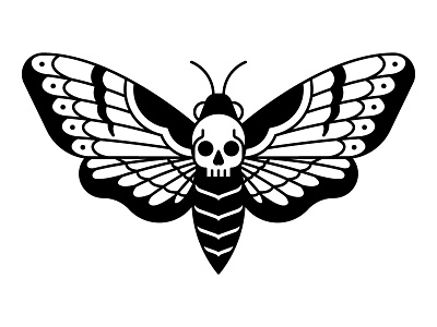 Deaths Head Hawk Moth graphic design icon design illustration skull tattoo traditional tattoo