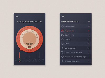 Exposure Calculator app application calculator concept exposure interface mobile redesign ui ukraine ux