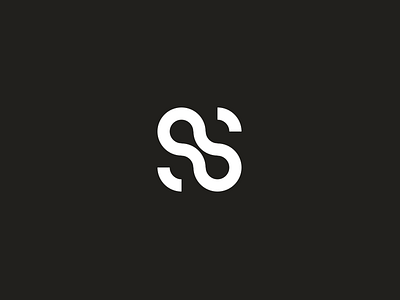 SS monogram and black branding identity logo monogram ss type typography white