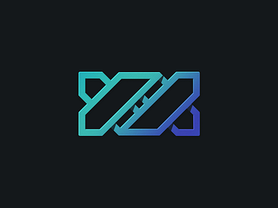 XX design geometric lettering logo pattern typography