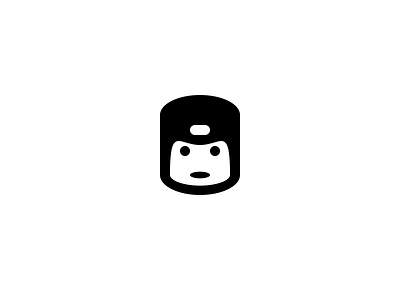 Boy With A Headlamp black brand face logo logotype minimal