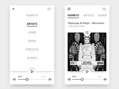 Music Player app design interface minimalism music player ua ui ukraine user ux