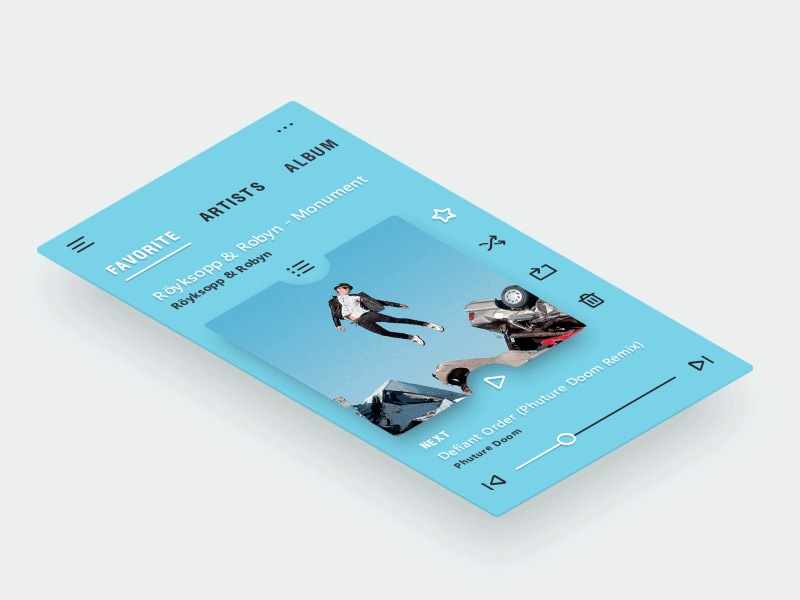 Music Player Isometric android animation app flow interface ios music player ua ui ukraine user ux wireframe