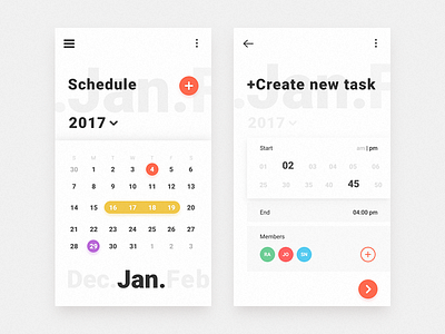 Schedule calendar free ui inspiration interface schedule ukraine user ux