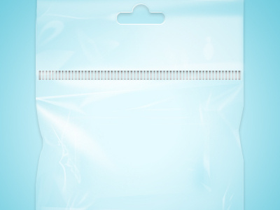 Plastic Pouch bag blue empty pack plastic pouch transparent ui user interface zip