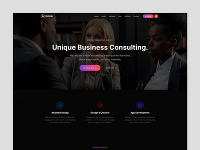 Business Consulting Landing Page Redesign