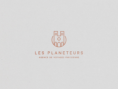 Logo Les Planeteurs agency cities city country icon identity landmark paris picto tour eiffel travel