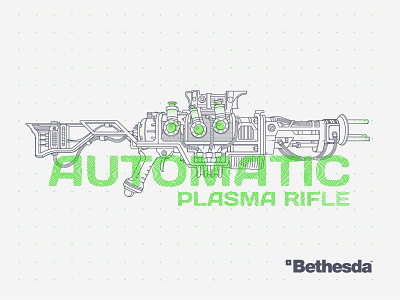 Fallout 4 - Automatic Plasma Rifle art bethesda design fallout game graphicdesign gun namadko plasma ukraine. kiev vector weapon