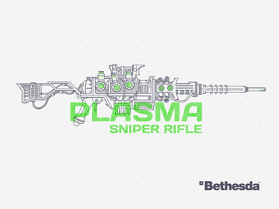 Dribble 05 art bethesda design fallout game graphicdesign gun namadko plasma ukraine. kiev vector weapon