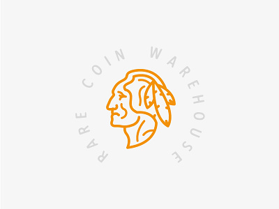 Rare Coin Warehouse coin design identity indian kiev logo logotype namadko redface. ukraine warehouse
