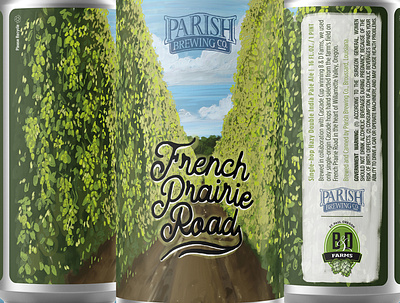 Parish Brewing Co. // French Prairie Road // Label Design beer label beerdesign branding craft beer graphic design illustration label design packaging