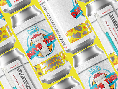 Parish Brewing Co. | Drive Thru Amaretto Pineapple Label beerdesign design graphic design illustration packaging