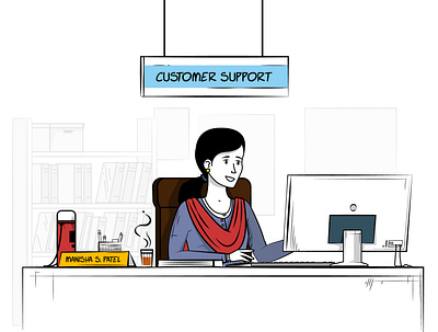 Customer Support 2d character customer support experiment explainer video illustration line artwork storyboard vector visual style