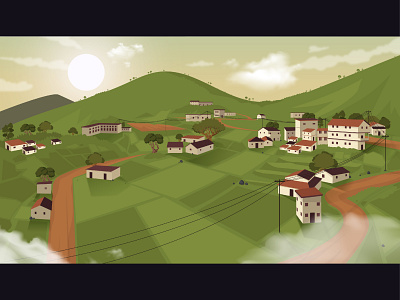 Rosario Old Village 2d explainer video graphic design illustration storyboard vector visual style