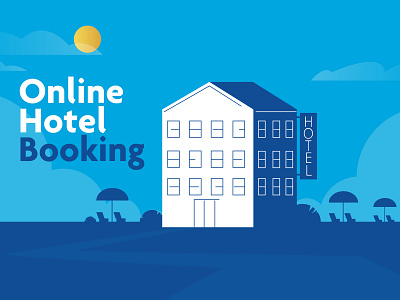 Online booking app design explainer video flatdesign hotel hotel app hotel booking illustration minimal mobile app storyboard vacation vector visual style
