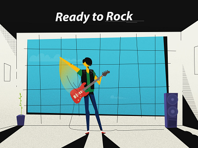 Guitarist in making. artist character design guitar illustration musician practice storyboard vector visual style