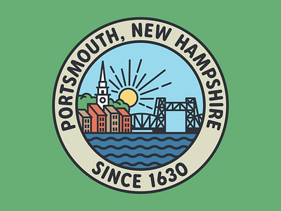 Portsmouth, NH Seal logo new hampshire portsmouth seal vector illustration
