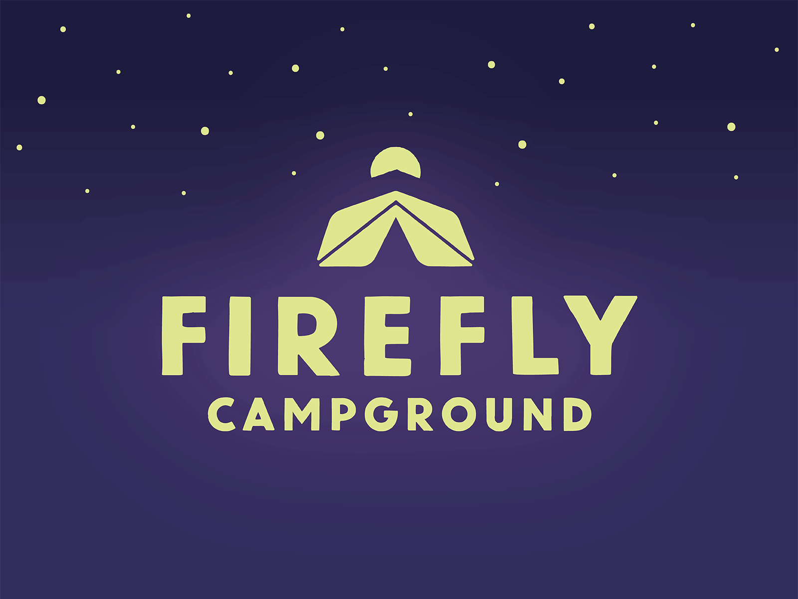 Firefly Campground logo branding gif illustration logo nature outdoors