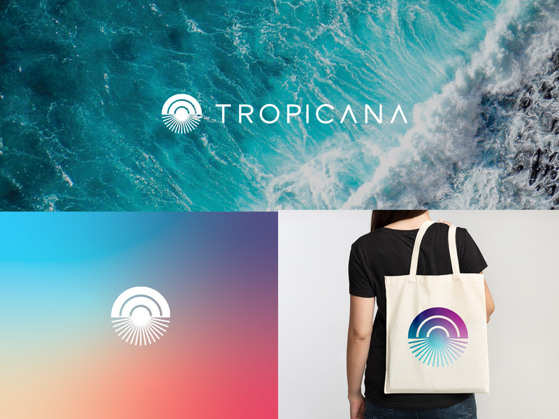 Tropicana brand identity branding costa rica custom font icon identity logo logotype mark sun tropicalia