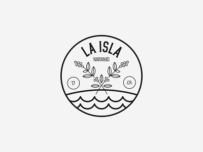 Logotype La Isla badge branding coffee costa rica island la isla logo logotype mark