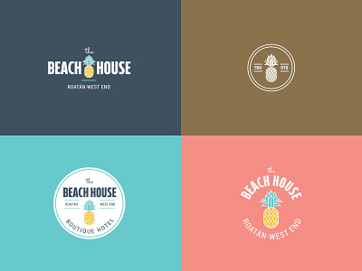 Badges for The Beach House badge badges beach branding hotel house identity logo logotype pineapple spa