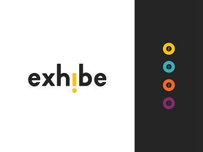 Logo Exhibe brand branding exclamation icon identity logo logotype