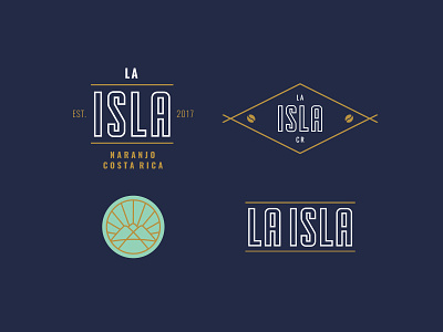 Badges for La Isla badge badges branding café coffee costa rica icon identity la isla logo logotype mark