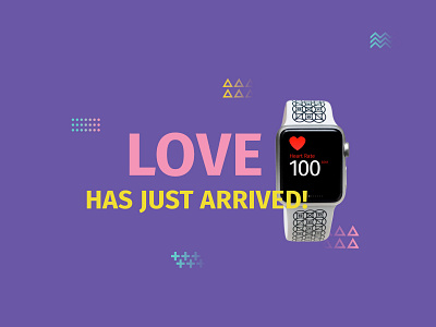 Love Has Just Arrived! accessories band banner brand design brand identity branding branding agency geometric love shapes watch web design website