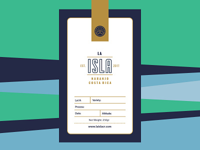 Packaging Explorations La Isla branding coffee costa rica farm geometric icon identity label logotype packaging packaging design pattern