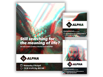 ¥A Alpha - Glitch Branding brand church digital glitch imagery logo photo manipulation photography