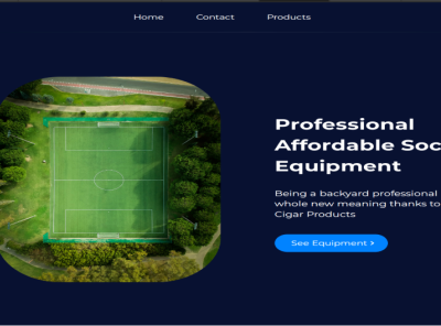 Hero Web Design for Soccer Equipment Project ui web design web development webflow