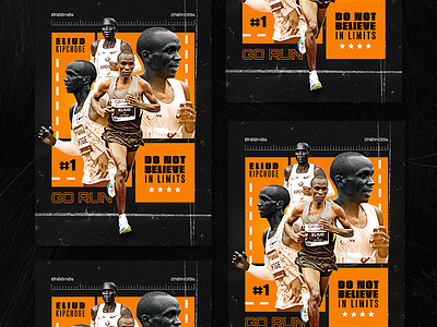 Poster - Eliud Kipchoge design grunge poster design typography