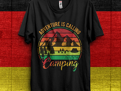 Vintage Camping T-shirt Design camping design graphic design t shirt t shirt design t shirts tshirt tshirts typography vactor vintage vintage design vintage t shirt