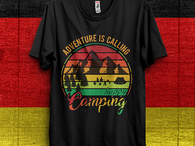 Vintage Camping T-shirt Design