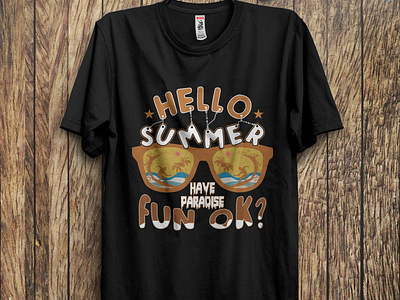 Custom Hello Summer T-shirt Design custom custom design custom summer design design designs graphic design summer summer design t shirt tshirt tshirts