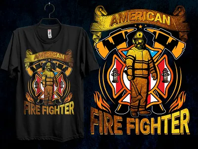 Firefighter T-shirt Design, vector design american american firefighter american firefighters american vector americcan design design firefighter firefighter design firefighter tshirt firefighter vector firefighters graphic design t shirt t shirt design tshirt tshirts typography vector vector deisgn