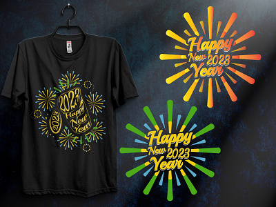 Happy New Year T-shirt Design design graphic design happy happy 2023 happy new happy new year happy new year 2023 happy new year t shirt design illustration logo new year 2023 new year t shirt new year t shirt design t shirt t shirt design t shirt design t shirts tshirt tshirts typography