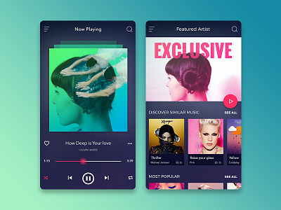 Music App android app design app ui ios app material ui music app ui design ux
