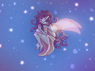 Sleeping Fairy artist banner character design digital digital artist digital design illustration social media banner