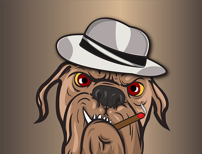Bull Dog adobe illustrator animation design graphic design illustration logo logo character vector art vector illustration vector tracing