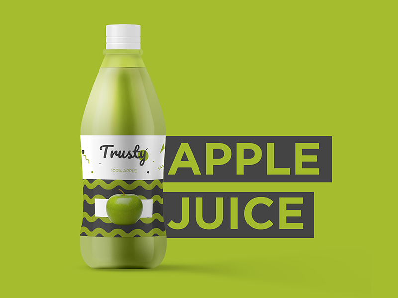 Trusty fruit icons creative health colours smoothie juice packaging design product logo branding