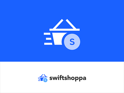 Swiftshoppa branding cart ecommerce icon lockup logo logomark logotype shopping symbol