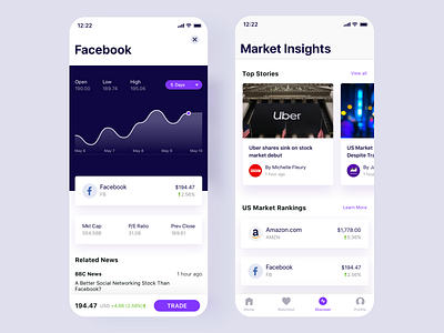 Stock app UI