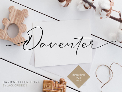Daventer-Script Font branding daventer design font graphic design illustration logo typography