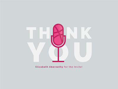 Let your design be heard. // Dribbble Mic debut icons invite microphone thank you